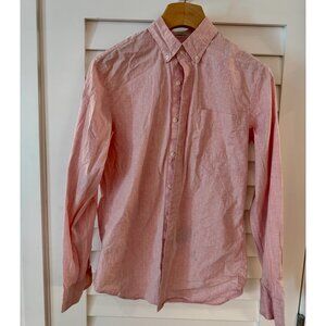 J. Crew Men’s Button-Up/Long-Sleeve Shirt (Size S, Slim Fit, Pink w/ Polka Dots)
